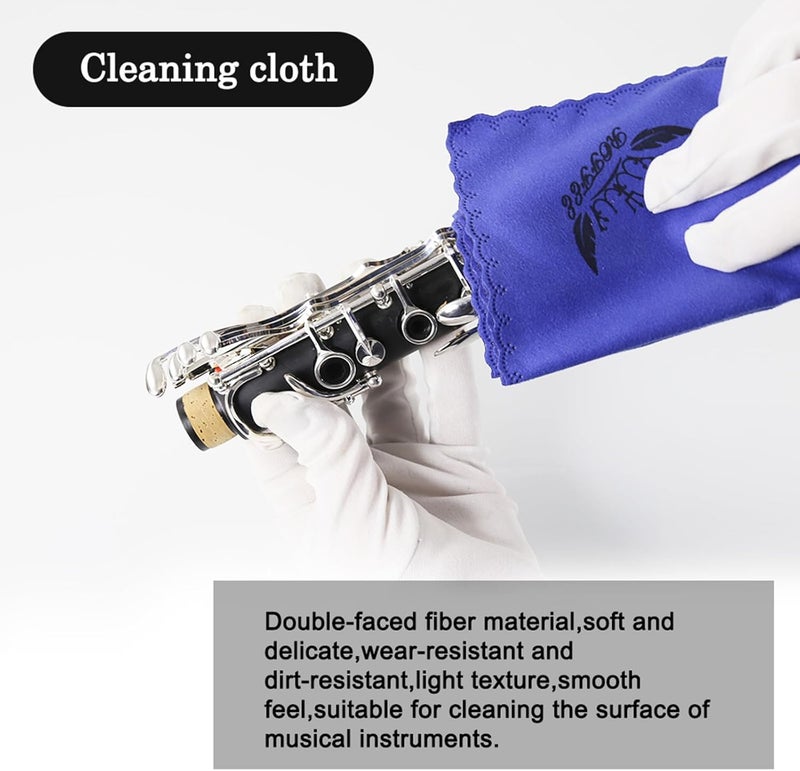 ROFFEE Store Clarinet Cleaning Cleaner Care Maintenance Kit - Clarinet Cleaning Kit: key oil, cork grease, swab, cleaning cloth, thumb rest, mouthpiece brush, screwdriver... - Image 5
